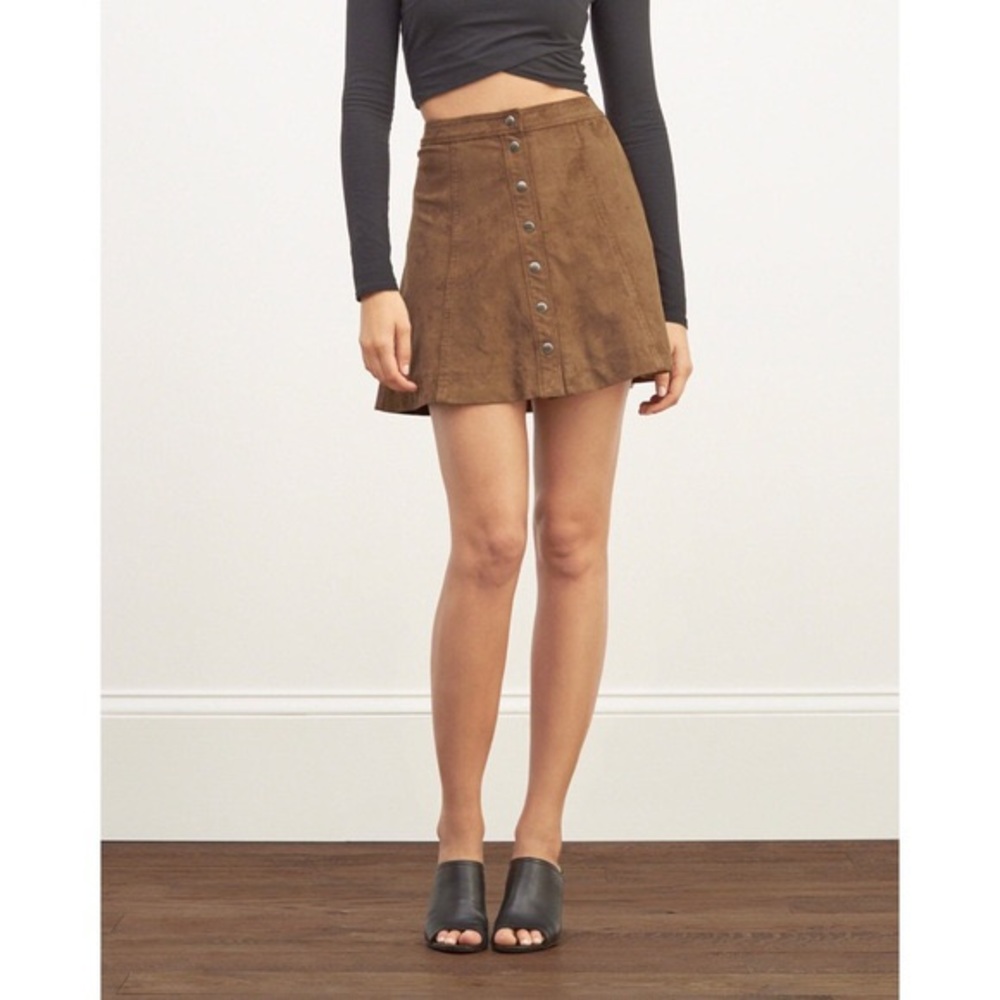 Abercrombie and Fitch Suede A-line Skirt